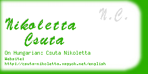 nikoletta csuta business card